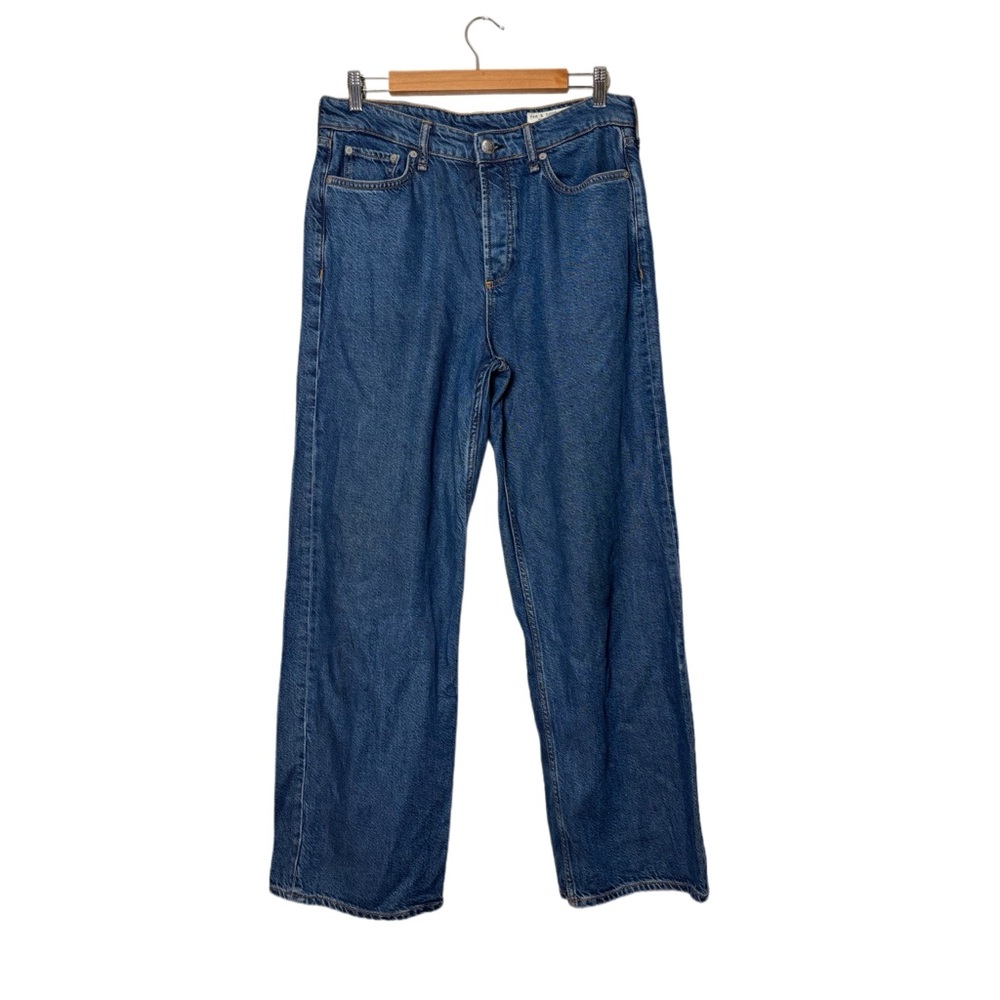 Rag & Bone Logan Low Rise Wide Leg Jean button fly blue jeans in Lily Women's 29 - Picture 2 of 16